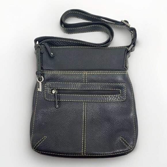 FOSSIL Pebble Leather Black Cross-Body Bag ZB9939 Adjustable Strap + KEY Charm - Picture 1 of 13